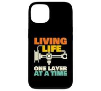 Living Life One Layer at A Time - Impression 3D Geek Coque pour iPhone 13