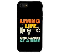 Living Life One Layer at A Time - Impression 3D Geek Coque pour iPhone SE (2020) / 7/8