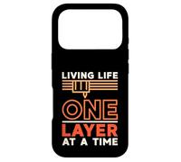 Living Life One Layer at a Time Impression 3D Propriétaire d'imprimante 3D Coque pour iPhone 17 Pro