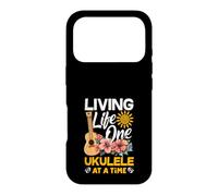 Living Life One Ukulélé à la Fois Floral Tropical Sunset Coque pour iPhone 17 Pro