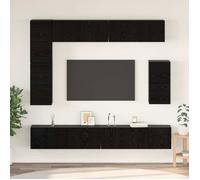 Living - meuble tv mural complet Vidaxl Ensemble meuble TV 8 pcs Chêne noir Bois d'ingénierie