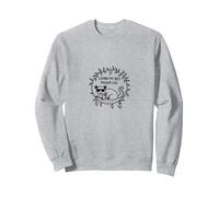 Living My Best Possum Life - Humour Animal Insolite Sweatshirt, Unisexe pour Adultes, Gris Chiné, XL