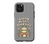 Living My Best Slow Life Grenouille Mignonne Coque pour iPhone 11 Pro