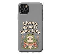 Living My Best Slow Life Grenouille Mignonne Coque pour iPhone 11 Pro Max