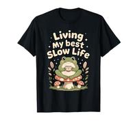 Living My Best Slow Life Grenouille Mignonne T-Shirt