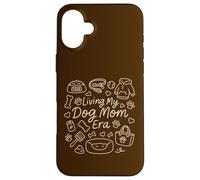 Living My Dog Mom Era, Funny Doodle Graphic Woman Coque pour iPhone 16 Plus