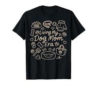Living My Dog Mom Era, Funny Doodle Graphic Woman T-Shirt