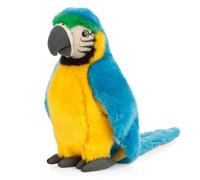 Living Nature Ara Rouge ou Bleu, Oiseaux en Peluche Doux et Réalistes, 23cm
