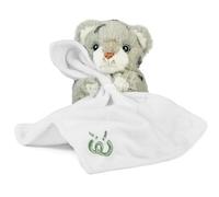 Living Nature Bébé Léopard des Neiges en Peluche | Inclut Une Couverture | Animal Safari Doux et Moelleux | Jouet en Peluche pour Nouveau-nés et Bébés | Naturli Écologique, White