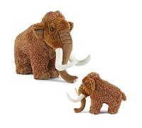 Living Nature Coffret Cadeau de Peluche - Mammouth laineux préhistorique en Peluche (29cm) & Mollet (18cm)