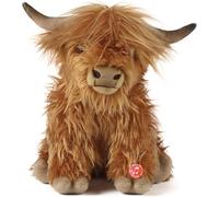 Living Nature, Peluche Vache Highland Marron, Vache en Peluche Cute Douce, Réaliste, Durable, Jouets Animaux de Ferme à Collectionner et Peluches Doudou avec Son, Idée Cadeau pour Enfants, 22 cm