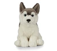 Living Nature Husky, Chien en Peluche Doux et Réaliste, Peluche Écologique Naturli, 21cm