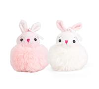 Living Nature Little Pom Pom Pompons Lapin - Porte-clés Mignon, Clip de Sac, Charm Fantaisie
