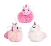 Living Nature Little Pom Pom Pompons Licorne - Porte-clés de Pâques, Clip de Sac Mignon, Charm Fantaisie