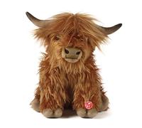 Living Nature Peluche 26cm Vache Highland avec Son, Marron