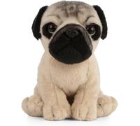 Living Nature,Peluche Chiot Carlin,Chien En Peluche Doux,Réaliste Jouets Animaux De Compagnie,Peluches Chiens À Collectionner,Doudou Chiot Carlin,Idée Cadeau Pour Enfants,16 Cm
