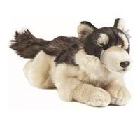 Peluche - Living Nature - Chien Loup - 35 cm - Marron - Beige - Mixte