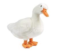 Living Nature- Soft Toy Peluches Forme d'oiseaux de la Ferme-Poulets et Canards, AN381, Unknown, Blanc