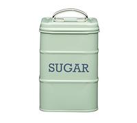 Living Nostalgia KitchenCraft - Boîte à Sucre en INOX, Poignée en INOX, Style Vintage, Collection, 11 x 17 cm - Vert Pâle