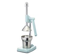 Living Nostalgia KitchenCraft - Presse-Agrumes Manuel à Levier en Aluminium et INOX, Collection, 18 x 12 x 36.5 cm - Bleu Vintage