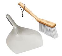 Living Nostalgia Kitchencraft Traditional Dustpan and Brush Set, Grey, 2-Piece