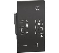 Living Now Thermostat d'ambiance 230 V 2 modules Noir