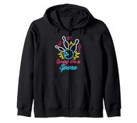 Living on A Spare Funny Bowling Pins Sports Hobby Sweat à Capuche