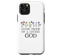 Living Proof of a Loving God Quote Christian Jesus Loves You Coque pour iPhone 11 Pro