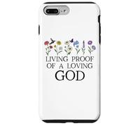 Living Proof of a Loving God Quote Christian Jesus Loves You Coque pour iPhone 7 Plus/8 Plus