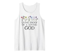 Living Proof of a Loving God Quote Christian Jesus Loves You Débardeur