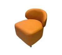 Living Room Tabouret à roulettes Universel en Cuir à Dossier Bas, Chaise à roulettes de Luxe for la Maison(Orange)