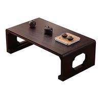 Living Room Zen Tea Table Japanese Tatami Table Coffee Table Retro Meditation Low Table Coffee Table Suitable for Bay Window (Color : B, Size : 80x50x30cm)