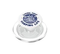 Living That Camping Life Vintage Illustration Plein Air Fun PopSockets PopGrip pour MagSafe