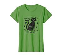 Living The Cat Dad Life: Feline Father's Paw-Some T-Shirt, Femme, Herbe, L
