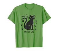 Living The Cat Dad Life: Feline Father's Paw-Some T-Shirt, Homme, Herbe, L