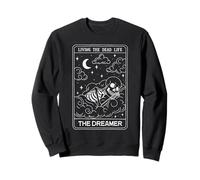 Living The Dead Life The Dreamer Squelette Tarot Halloween Sweatshirt