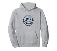 Living The Dream Hamac pour se détendre au Soleil Sweat à Capuche, Unisexe pour Adultes, Gris Chiné, XL