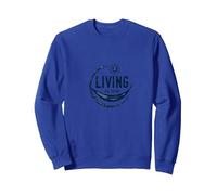 Living The Dream Hamac pour se détendre au Soleil Sweatshirt, Unisexe pour Adultes, Bleu Royal, M