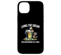 Living The Dream One Bad Decision At A Time Canard et raton laveur Coque pour iPhone 14 Plus