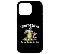 Living The Dream One Bad Decision At A Time Canard et raton laveur Coque pour iPhone 16 Pro