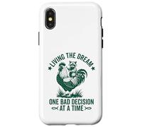 Living The Dream One Bad Decision at a Time Funny Raton Laveur Coque pour iPhone X/XS