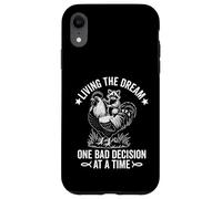 Living The Dream One Bad Decision at a Time Funny Raton Laveur Coque pour iPhone XR