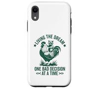 Living The Dream One Bad Decision at a Time Funny Raton Laveur Coque pour iPhone XR