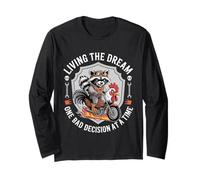 Living The Dream One Bad Decision at a Time Funny Raton Laveur Manche Longue