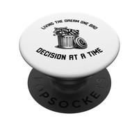 Living The Dream One Bad Decision at a Time Humour Raton Laveur PopSockets PopGrip Adhésif