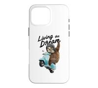 Living The Dream Sloth Cruising on a mobylette. Coque pour iPhone 16 Pro Max