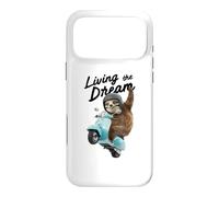 Living The Dream Sloth Cruising on a mobylette. Coque pour iPhone 17 Pro Max