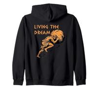 Living The Dream Stoic Citation Amusante et Sarcastique Sweat à Capuche