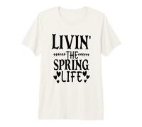 Living The Spring Life Floral Nature Fleur T-Shirt Haut de Gamme