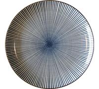 Living with tea - Assiette - Porcelaine artisanale - Elegant Japanese Blue - Assiette à dîner - Ø18 cm